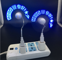 Kipas LED USB Program Khusus dengan Pesan yang Dapat Diprogram, Dapat Digunakan dengan Power Bank, Laptop, Komputer untuk Promosi, Pesta, Ulang Tahun