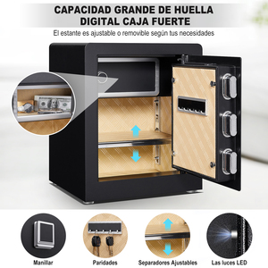 Nhà văn phòng kỹ thuật số + Key đôi bảo vệ di động thông minh Ổ khóa an toàn hộp nhà máy bán hàng trực tiếp thông minh tự động an ninh an toàn - Product Image 5