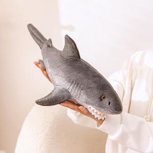 Peluche <span class=keywords><strong>de</strong></span> <span class=keywords><strong>requin</strong></span> d'animal marin <span class=keywords><strong>de</strong></span> simulation <span class=keywords><strong>de</strong></span> dessin animé avec rembourrage en coton PP, couleur grise, taille pour <span class=keywords><strong>les</strong></span> jeunes, 51 cm-99 cm - Product Image 5
