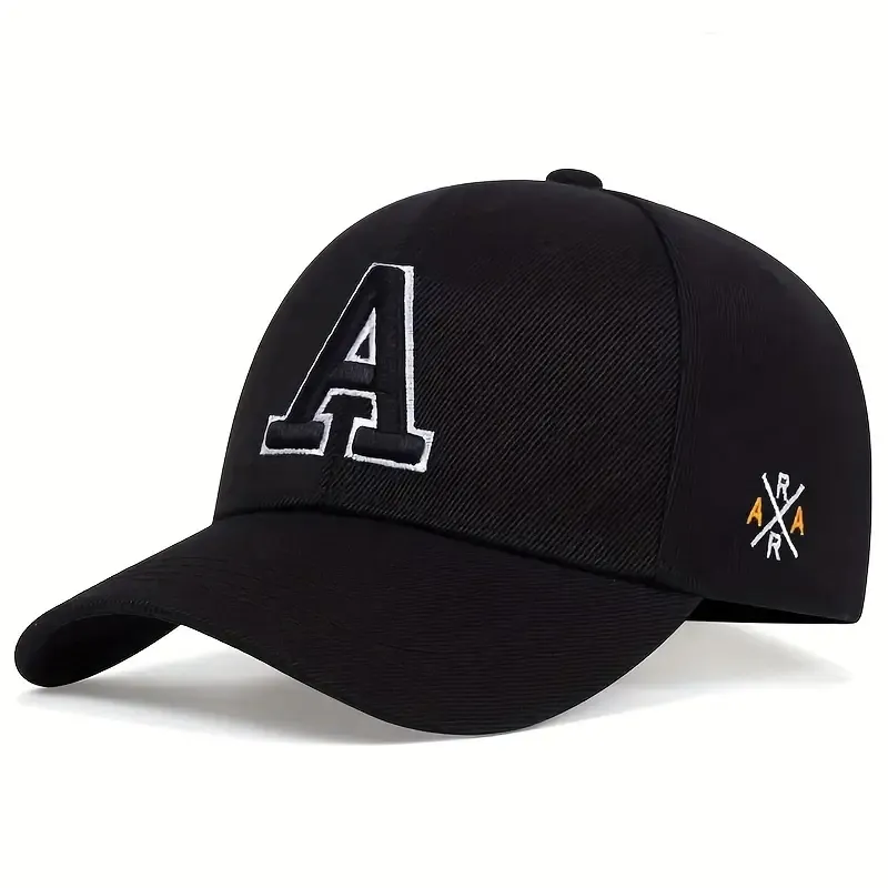 Gorra de béisbol bordada con letra A JX, sombrero deportivo informal sencillo de Color sólido, sombreros de papá con protección solar