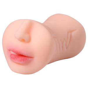 Realistischer Silikon Drei-in-Eins-Mastur bator für Männer Externe Genitalien mit Zungen lippen zähnen für Oralsex Masta - Product Image 2
