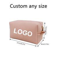 MOQ 100 PIÈCES, Personnalisation OEM (couleur et logo), Trousse de maquillage tricotée, Pochette cosmétique nid d'abeille, Trousse de toilette de voyage, Vente en gros