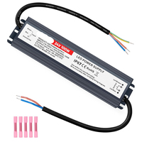 Convertisseur LED 100 Watts étanche IP67, alimentation 85V-265V AC vers 12V DC, transformateur LED silencieux et compact