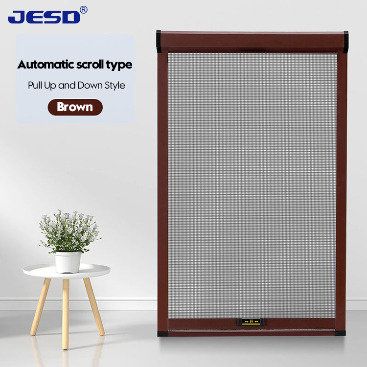 Custom Rolling Mosquito Insect Fly Screen Window Aluminum Frames Invisible Fiberglass Mesh Sliding Retractable Screen Window · image 4