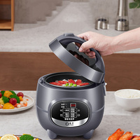 Cuiseur à riz intelligent gris 1,8 L, mini dortoir, tasse à mesurer pour le ménage, réservation 24 heures sur 24