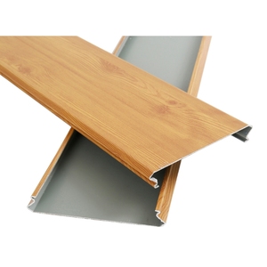 Système de plafonds suspendus décoratifs en métal avec lames linéaires en aluminium imitation <span class=keywords><strong>bois</strong></span> - Product Image 6