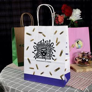 Shopping Packaging Exhibitions Cakes <b>Bread</b> <b>Bag</b> Eco-Friendly Recycled Kraft Paper <b>Bags</b> with Handles for Food Gifts - Product Image 3
