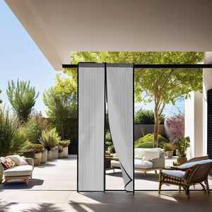 Pantalla de puerta de malla magnética antimosquitos de estilo moderno Entrada manos libres <span class=keywords><strong>para</strong></span> hoteles Entrega de muestras en 7 días - Product Image 4