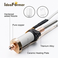 Ideapex aksesori Printer 3D alat pengekstrusi pemanas keramik Hotend Kit paduan Titanium 90x140x30mm Creality Hi Combo hitam + putih