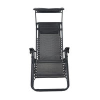 Silla Plegable Resistente para Exteriores, Venta al Por Mayor de Fábrica, Altura Ajustable, Cómoda y Suave, Reclinable de Gravedad Cero con Sombrilla