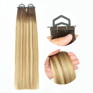 Натуральные светлые русские бесшовные плоские волосы для наращивания волос для белых женщин Циндао впрыскиваемые плоские уточные волосы - Product Image 3