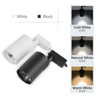 Projecteur LED réglable en aluminium pour magasin de vêtements et de mariage, 10W 20W 30W, système d'éclairage sur rail suspendu de 1 m
