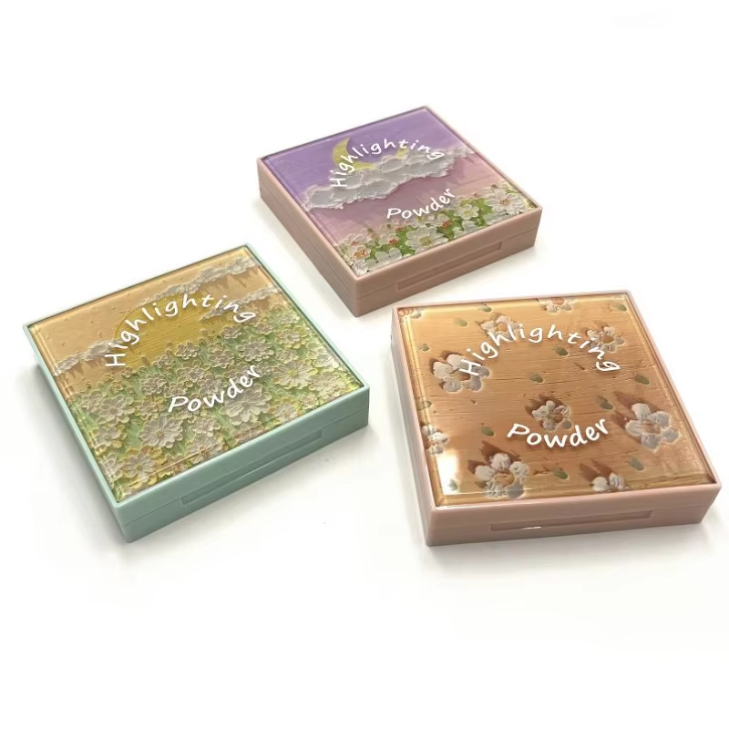 Customizable Eye Shadow case BB Cream Cushion Cosmetic Packaging square Compact Powder case Refillable Air Cushion Base Box
