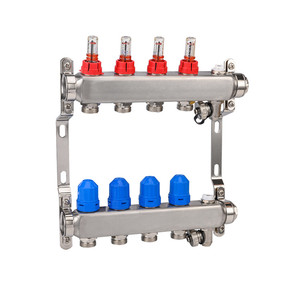 <span class=keywords><strong>Bonne</strong></span> Qualité En Acier Inoxydable Débitmètre D'eau à 3 Voies Vanne Collecteur - Product Image 2