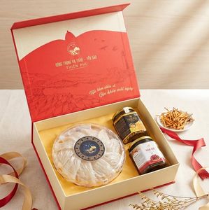 Set de Regalo An Khang para Exportación, Nido de Pájaro Refinado con Cordyceps Sinensis 15g y Dátiles Rojos, Caja de Regalo de Alimentos Tradicionales Asiáticos para la Salud - Product Image 4