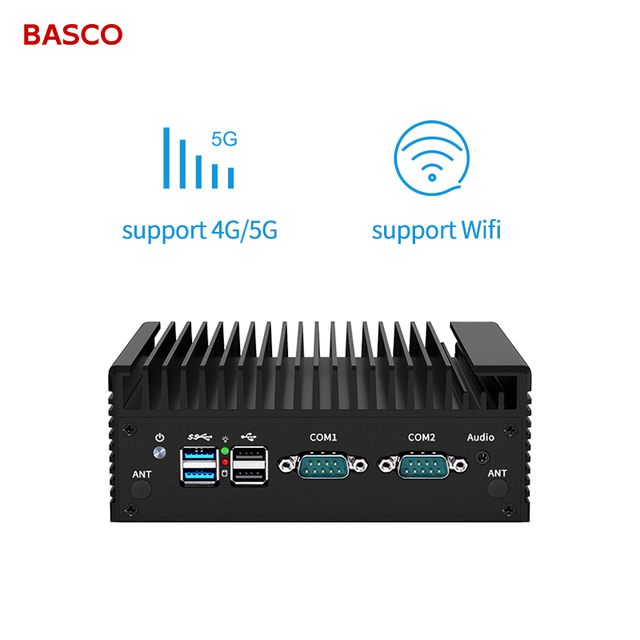 Intel Core I3 8150U/8250U Industrial Fanless  PC 4G WiFi Dual LAN RS232/RS485 Parallel Port for Industrial Automation Production