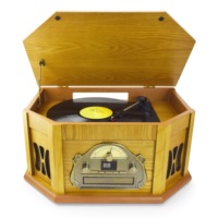 2019 Offre Spéciale Antique Gramophone Vintage Platine tourne-Disque Avec BT, CD, USB, SD, CASSETTE, RADIO