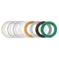 Assiettes de présentation en verre de 13 pouces à bord festonné et motif floral en relief, vaisselle pour table de mariage, vente en gros