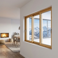 Fenêtres coulissantes horizontales en aluminium rustique résistantes au gel avec moustiquaire en acier inoxydable et isolation thermique pour l'extérieur des villas