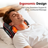 Steckerfertiges Nackenstützkissen mit 3D-Knetmassage, Vibrationsmassagegerät zur Schmerzlinderung für Nacken und Schultern
