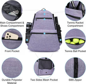 Sac à raquettes de pickleball, sac à dos de tennis personnalisé, sac à raquettes de tennis de bonne qualité, prix avantageux, échantillon gratuit - Product Image 5