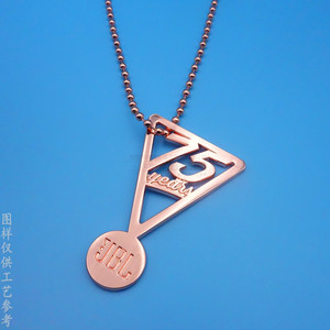 JBL 75 Years Metal <b>Bag</b> Chain Rose Gold Alloy Pendant <b>Charm</b> for Crossbody <b>Bags</b> - Product Image 3