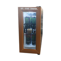 Réfrigérateur à boissons personnalisé pour comptoir, porte en verre, refroidisseur de boissons commercial pour canettes et bouteilles, 16L
