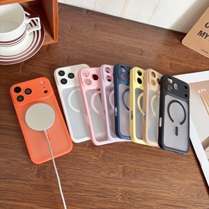 Coques de téléphone portable magnétiques en silicone mat pour iPhone 17 Pro Max, protection antichoc, protection de l'objectif, protection intégrale à 360° - Product Image 3
