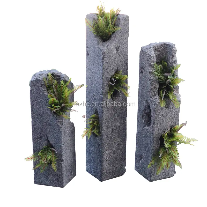 Tall Glasvezel Planten Pot Bloem Lucht Gedroogd Bloemen Geplaatst Decoratie Set Outdoor Indoor Kruid Tuin Potten