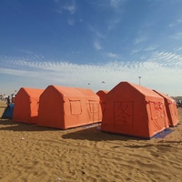Tente pneumatique de camping en plein air en PVC avec pompe, imperméable, ouverture automatique rapide quatre saisons