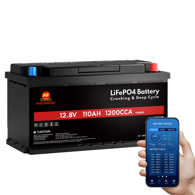 Dual Purpose HHS LiFePO4 Cranking Battery 12V 24V 100Ah 200Ah 300Ah Start Lithium Battery for Marine RV Motorhome 5-Year