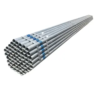 ASTM A106 st37 gi pipe 1.5 pouces 2 mm d'épaisseur en acier galvanisé pour serre en treillis