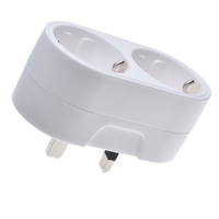 Adaptateur de voyage E-020-7 Schuko européen Allemagne, double prise vers prise britannique de type G, pour Singapour, Malaisie, Émirats arabes unis, Hong Kong
