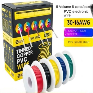 Caja de papel de color Cables de cobre estañado Alambre eléctrico Cables de cobre estañado Kit de caja de alambre de silicona suave resistente al calor - Product Image 3