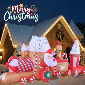 <span class=keywords><strong>D</strong></span>écoration de voiture gonflable de Noël personnalisable pour l'extérieur, avec motif de <span class=keywords><strong>bonhomme</strong></span> <span class=keywords><strong>en</strong></span> <span class=keywords><strong>pain</strong></span> <span class=keywords><strong>d</strong></span>'épices, étanche IP44 et durable, 11 pieds - Product Image 1