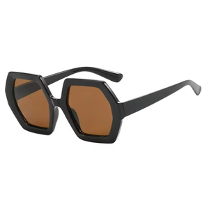 Occhiali <span class=keywords><strong>da</strong></span> sole concavo <span class=keywords><strong>da</strong></span> donna con grande montatura poligonale alla moda di grandi dimensioni alla moda poligonale - Product Image 6