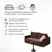 OEM/ODM Ecksofa-Set Stoff Schaumstoff Vakuumkomprimiert Knochenloses Polster Modernes Sofa-Set