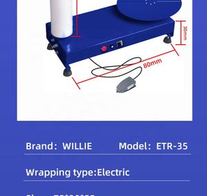 آلة تغليف الكرتون المحمولة/غلاف تغليف الأمتعة في المطار غلاف مطاطي للتصدير آلة تغليف الأفلام اليدوية - Product Image 6