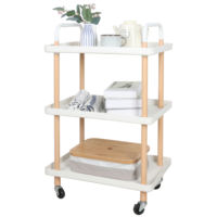 Chariot de rangement multi-niveaux mobile pour cuisine, chariot utilitaire sur pied facile à déplacer pour chambre, salon, dortoir, et pour ranger les collations