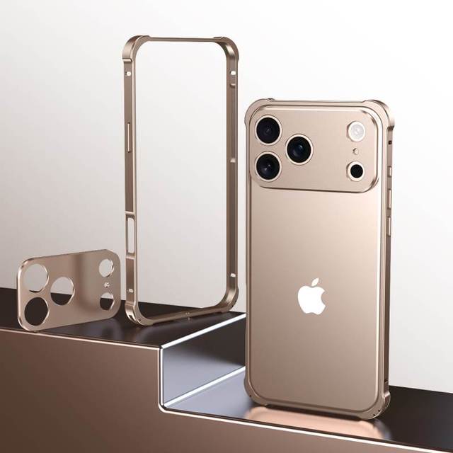 New Hot Selling Anti-Fall Shockproof Aluminum Metal Frame Phone Case with Protective Lens and Electroplate Finish for iPhone 17