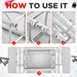 Structure de scène en aluminium Premium G44 400*400mm avec connexion par raccordement, structure modulaire pour expositions et installation de stades - Product Image 5