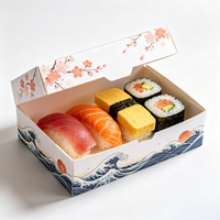 Boîte d'emballage pour sushis avec logo personnalisé, conteneur alimentaire durable en vrac pour la restauration gastronomique et les services à emporter