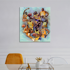 ภาพพิมพ์บนผ้าใบลายภาพเหมือนนักบาสเกตบอล <span class=keywords><strong>NBA</strong></span> สำหรับตกแต่งผนัง - Product Image 3