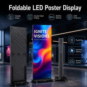 Màn hình LED poster ghép nối liền mạch độ nét cao, có thể gập lại, tích hợp chức năng hiển thị hoạt hình & đồ họa, đạt chuẩn IP65, kèm SDK - Product Image 2