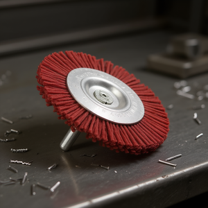 Ttake Nylon Circular Brush 80mm Red 6mm Shaft 4500rpm <b>Abrasive</b> <b>Tool</b> - Product Image 3