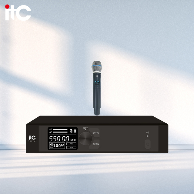 Omnidirectional Dynamic Wireless Handheld Microphone with Bluetooth for Conference Systems-Battery Powered AA Battery