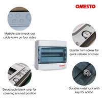 Boîtier de distribution étanche ONESTO IP65 en ABS avec couvercle transparent pour montage ouvert, boîtier électrique