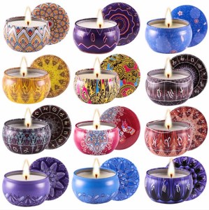 Juego de Regalo de Velas Aromáticas de Cera de Soja con 12 Constelaciones Personalizadas, Velas Perfumadas del Zodiaco con Cristales Curativos, Barras para Diwali - Product Image 4