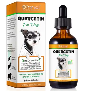 Oimmal Instant Allergy Relief Immune System Boost Support Cellular Health Natural Quercetin Liquid Drops Supplements For Dogs