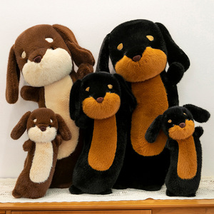 Peluche <span class=keywords><strong>Teckel</strong></span>, Jouet en Peluche Chien Long Vintage, Super Doux, Coussin Cylindrique Décoratif pour Chambre et Canapé - Product Image 3